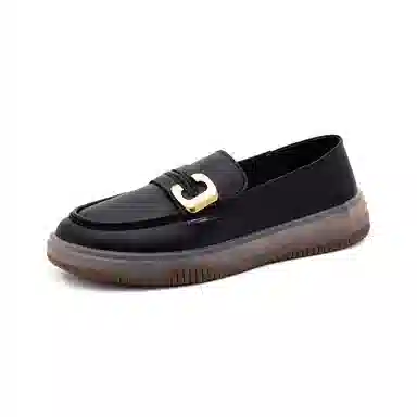 ZHR PU C Buckle Loafers