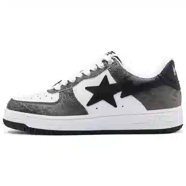 A BATHING APE STA Low Black White