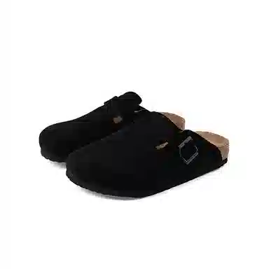 HANQIAORIJI Cocoon Series Suede Clogs Black