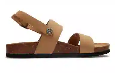 Minnetonka One Strap Sandal Beige
