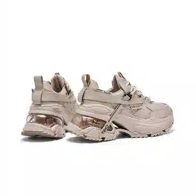 CHERYKALLY Breathable Platform Sneakers 7cm Beige