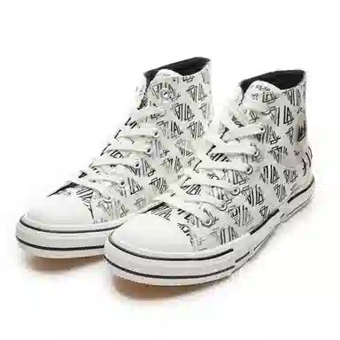 LAZY BONS Canvas High Top White