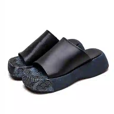 Jiezhou Retro Embroidered Slides