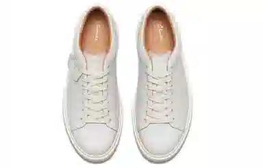 Clarks Yidong Series Leather Sneakers White