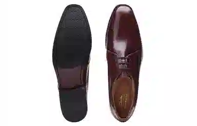 Clarks Craft Series Derby Deep Red