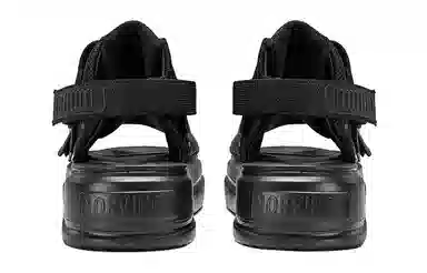 NORVINCY Platform Sport Sandals Black