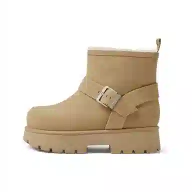 CHARLES&KEITH Suede Platform Ankle Boots