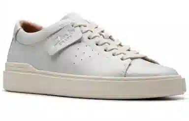 Clarks Yidong Series Leather Sneakers White