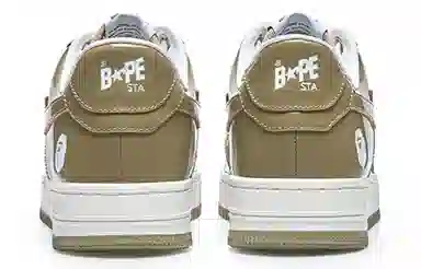 A BATHING APE STA Low White Brown