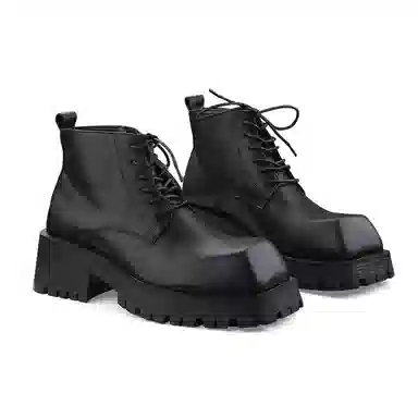 HANQIAORIJI Derby Boots Black
