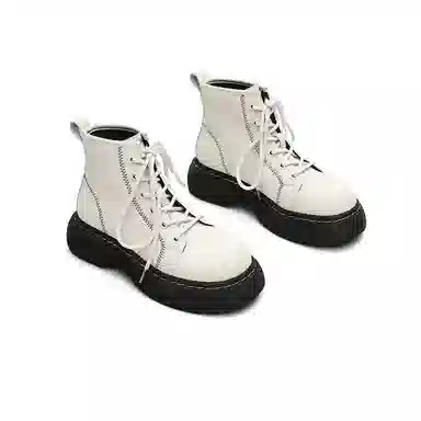 MASOOMAKE Thick Sole Lace-up Martin Boots 5cm Women