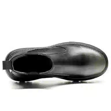 Leaveland Chelsea Boots Black Silver