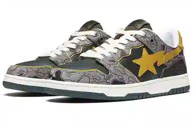 A BATHING APE SK8 Sta Grey Yellow
