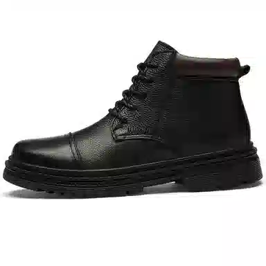 文耐 时尚百搭 短筒 马丁靴 男女同款 黑色