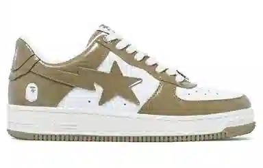 A BATHING APE STA Low White Brown