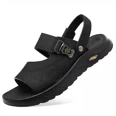 木林森 头层牛皮 舒适时尚 潮流休闲 沙滩凉鞋 男款