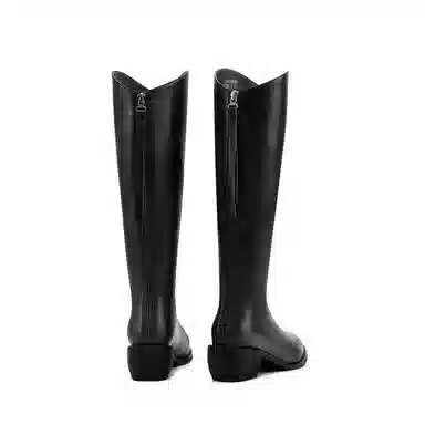 SATURDAY MODE PU V-Cut High Boots 5cm