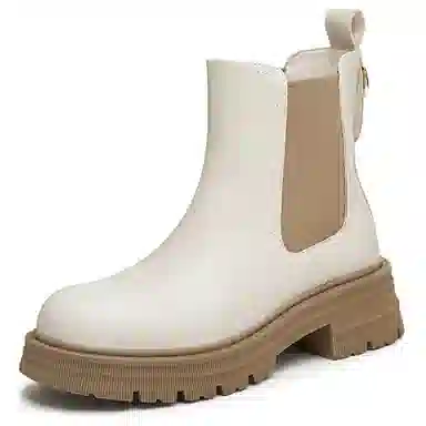 他她 时尚潮流休闲 切尔西靴 女款 黑色