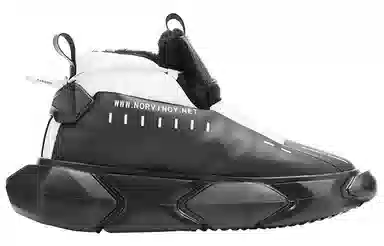 NORVINCY Snow Boots Black White