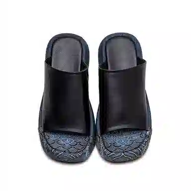 Jiezhou Retro Embroidered Slides