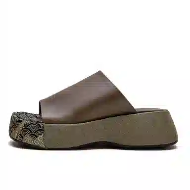 Jiezhou Retro Embroidered Slides