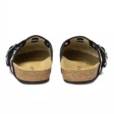 Hart Davis Checkered Clog Black White