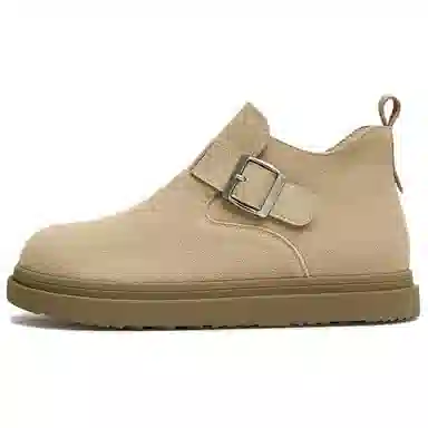 百思图 二层牛皮 百搭复古 勃肯鞋平跟 低帮 生活休闲鞋 女款