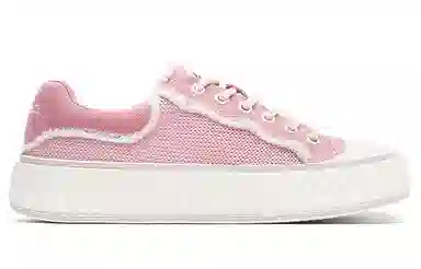 Dickies Low Canvas Sneakers White Peach Pink
