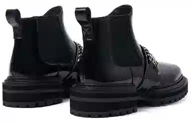 STOOSHE Future Series Black Patent Chelsea Boots