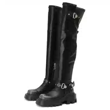 DAPHNE LAB Over-the-Knee Boots Black