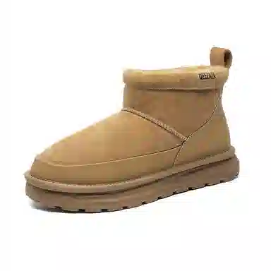 威世米邦 保暖防滑 厚底加绒一脚蹬 短筒 雪地靴 男款