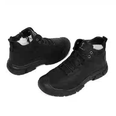 才子 合成革 舒适通勤百搭 短靴 男款 黑色