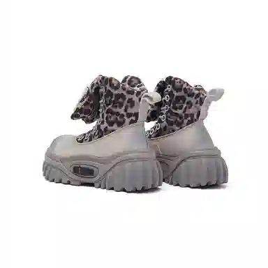 KEDDO Retro Leopard Platform Boots