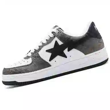 A BATHING APE STA Low Black White