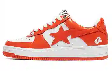 A BATHING APE STA White Orange