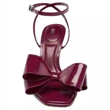 ZARA PU Elegant Strap Sandals 10cm Red