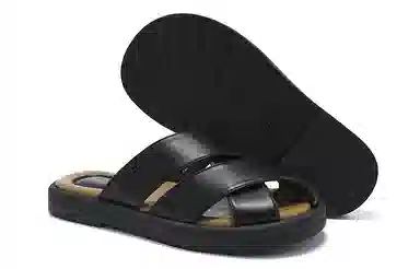 EBLAN Cross Strap Clog Black