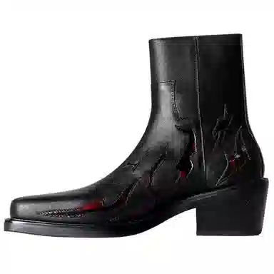 Terra Incognita Square Toe Boots Black