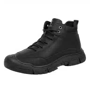 才子 合成革 舒适通勤百搭 短靴 男款 黑色