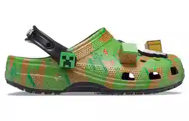 Crocs x Minecraft Green Slides