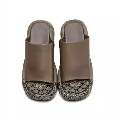 Jiezhou Retro Embroidered Slides
