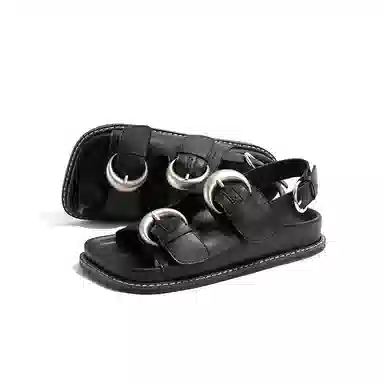 Laomiao Roman Sandals Black