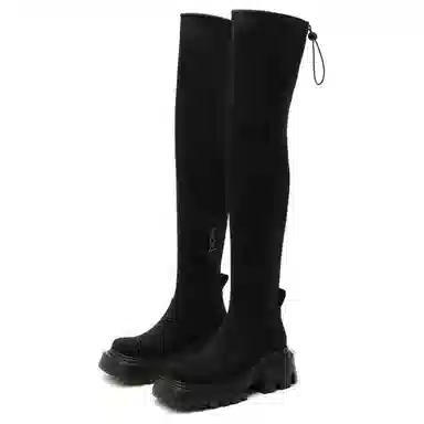 Daphne Lab Over-the-Knee Boots Black