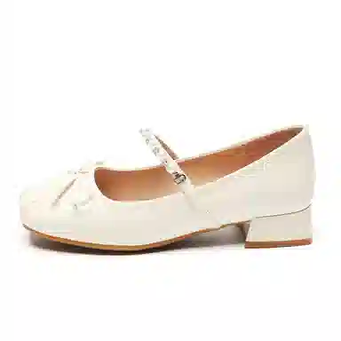 ZHR Mary Jane Bow Pearl Strap