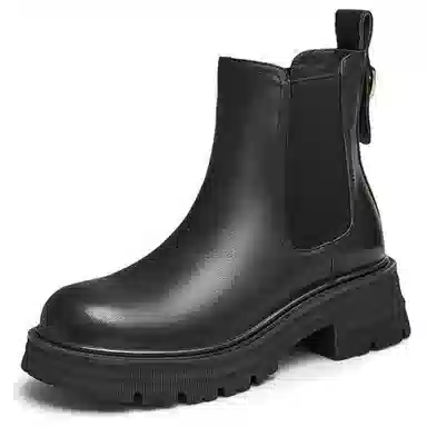 他她 时尚潮流休闲 切尔西靴 女款 黑色