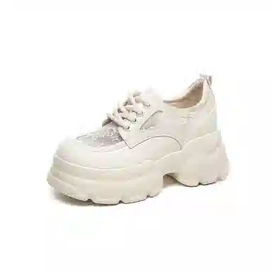 DAPHNE PU Classic Platform Sneakers 5cm