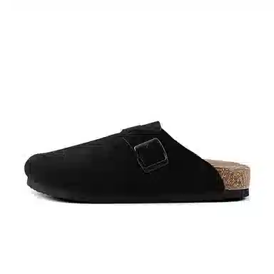HANQIAORIJI Cocoon Series Suede Clogs Black