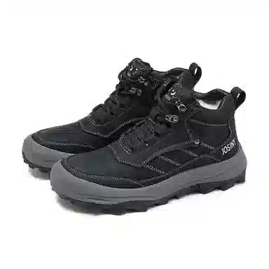 卓诗尼 潮流复古休闲时尚 舒适加绒保暖 耐磨防滑减震 日常通勤 短筒 户外靴 男款