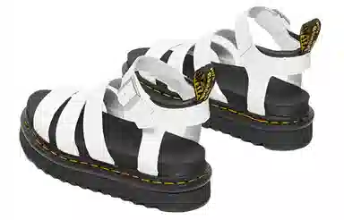 Dr.Martens Blaire Patent Platform Sandal White