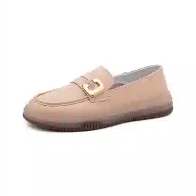 ZHR PU C Buckle Loafers